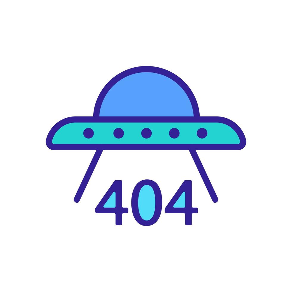 Error 404 vector icon. Isolated contour symbol illustration