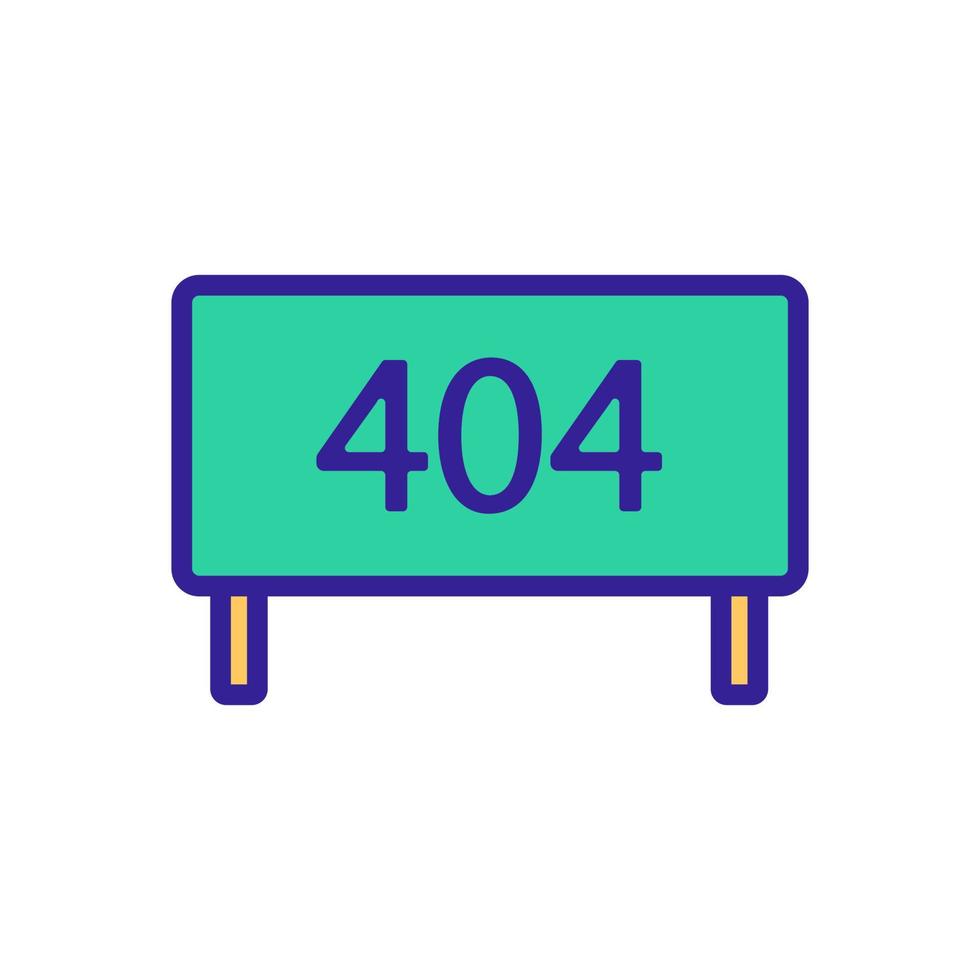 Error 404 vector icon. Isolated contour symbol illustration
