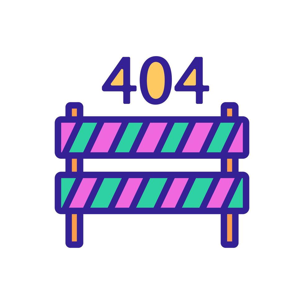 Error 404 vector icon. Isolated contour symbol illustration