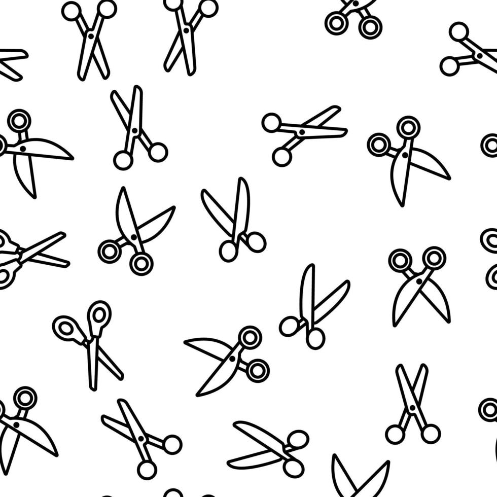 Scissors, School Stationery Vector Seamless Pattern