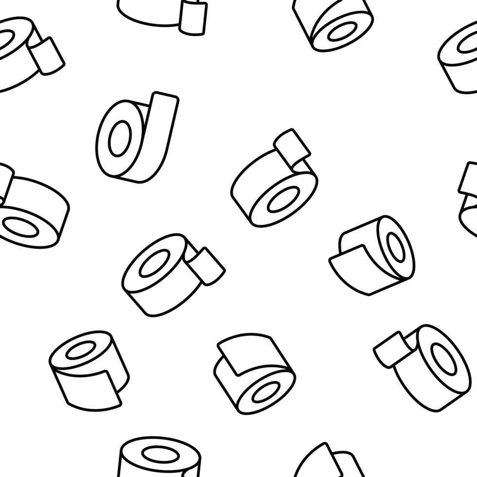 Sticky Tape Rolls Vector Seamless Pattern