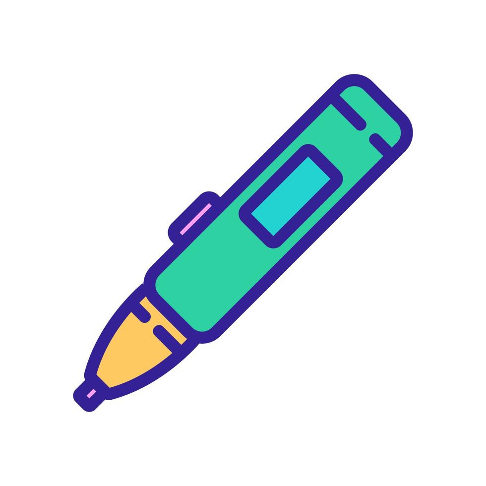 3d pen equipment icon vector outline illustration