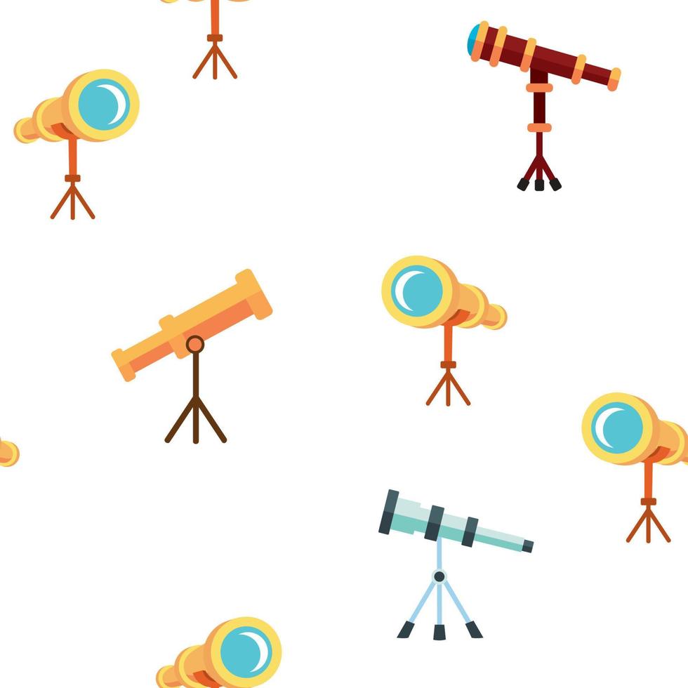 Telescope Icon Vector Seamless Pattern