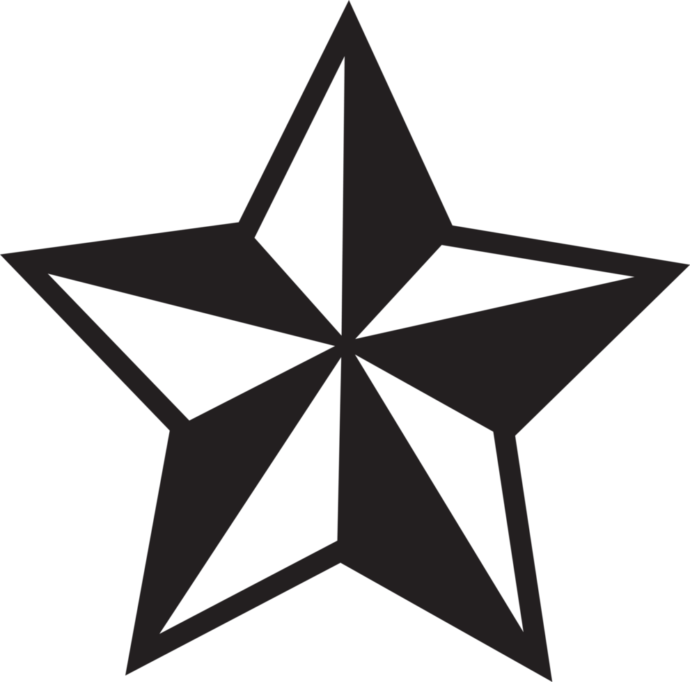 diseño de símbolo de signo de icono de estrella png