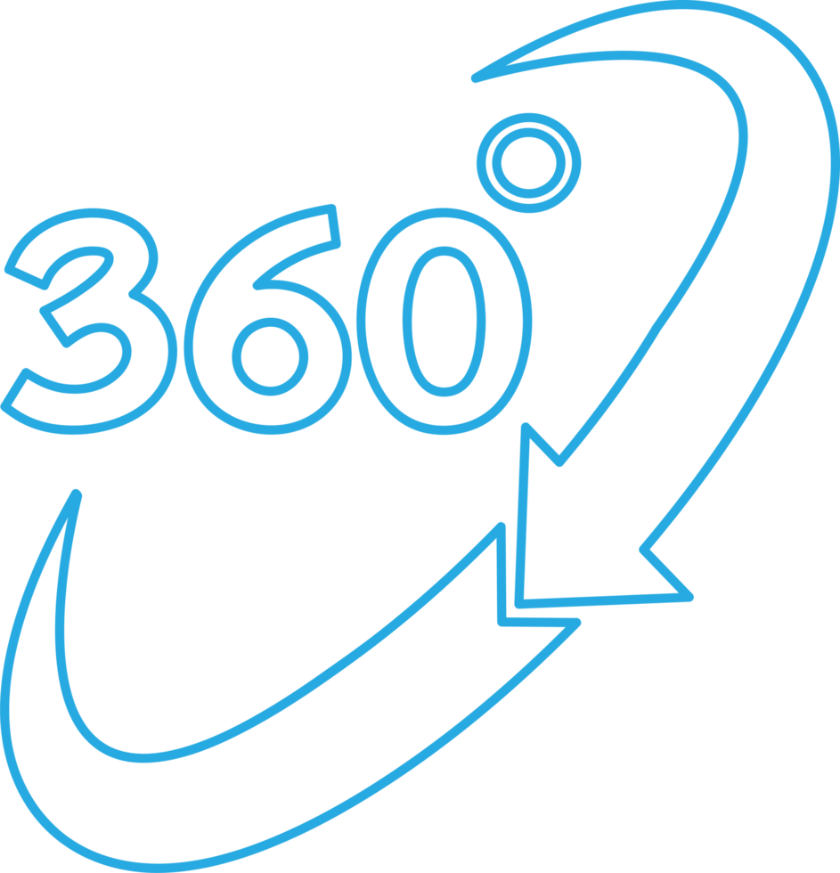 eenvoudig 360 graden pictogramtekenontwerp png