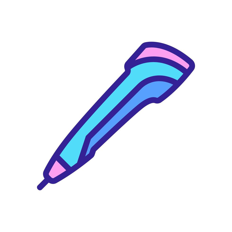 3d pen stationery device icon vector outline illustration