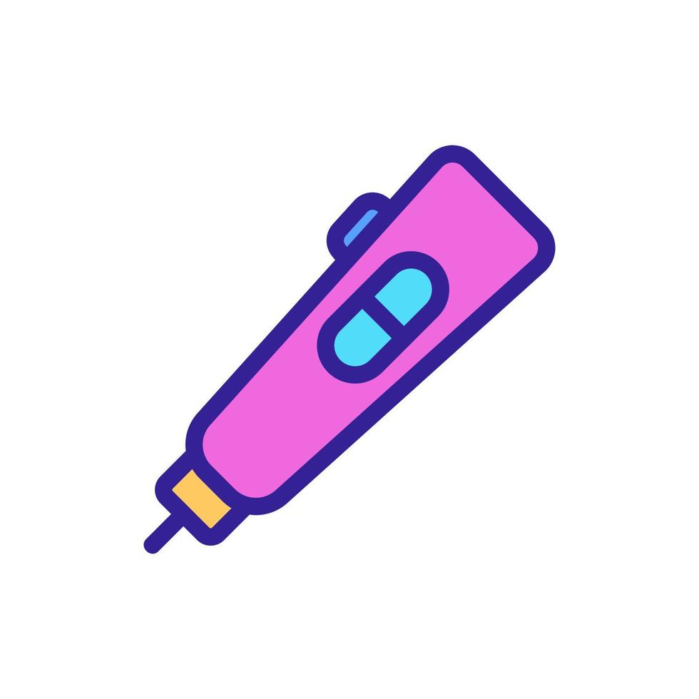 3d pen tool icon vector outline illustration