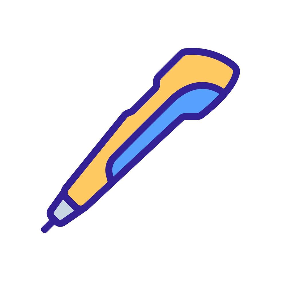 3d pen engineer education icon vector outline illustration