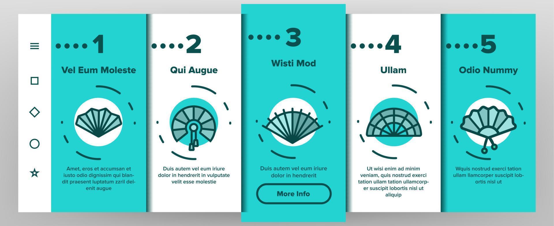 Handheld Elegant Fans Vector Onboarding