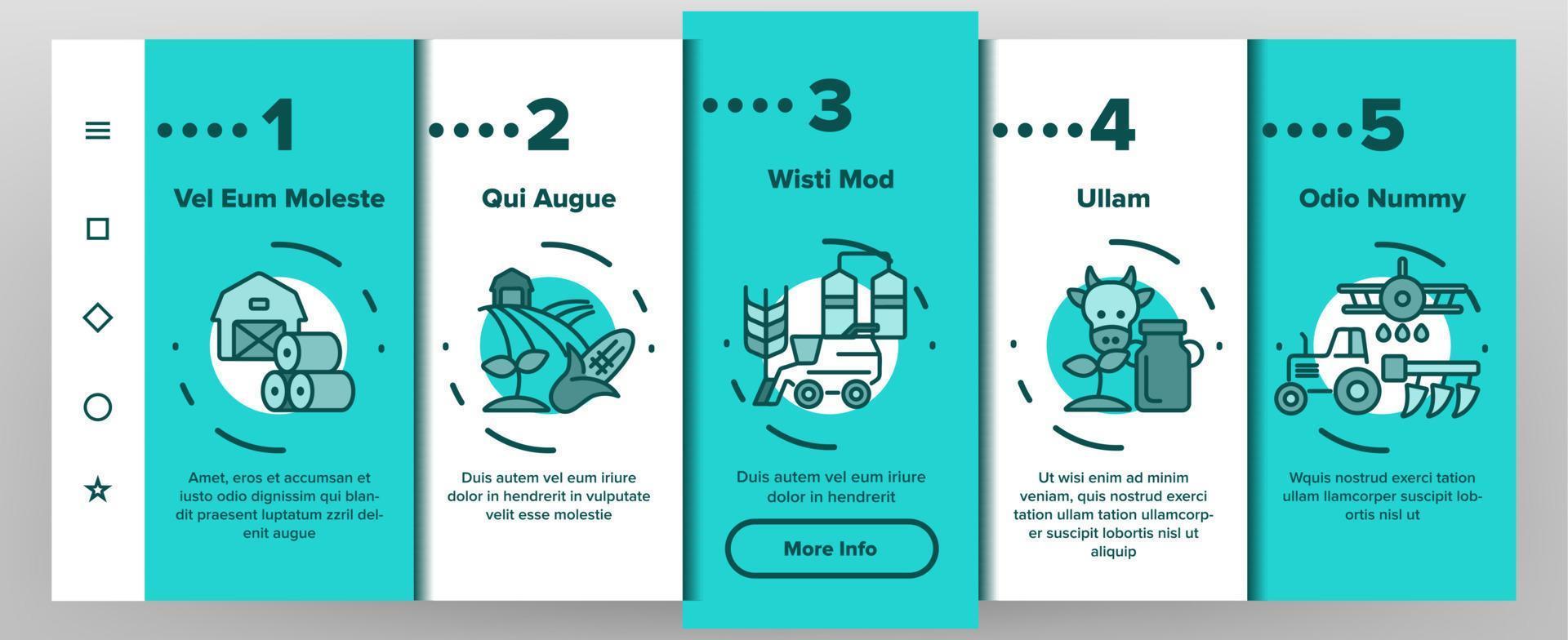 Agronomy Industry Vector Onboarding Mobile App Page Screen