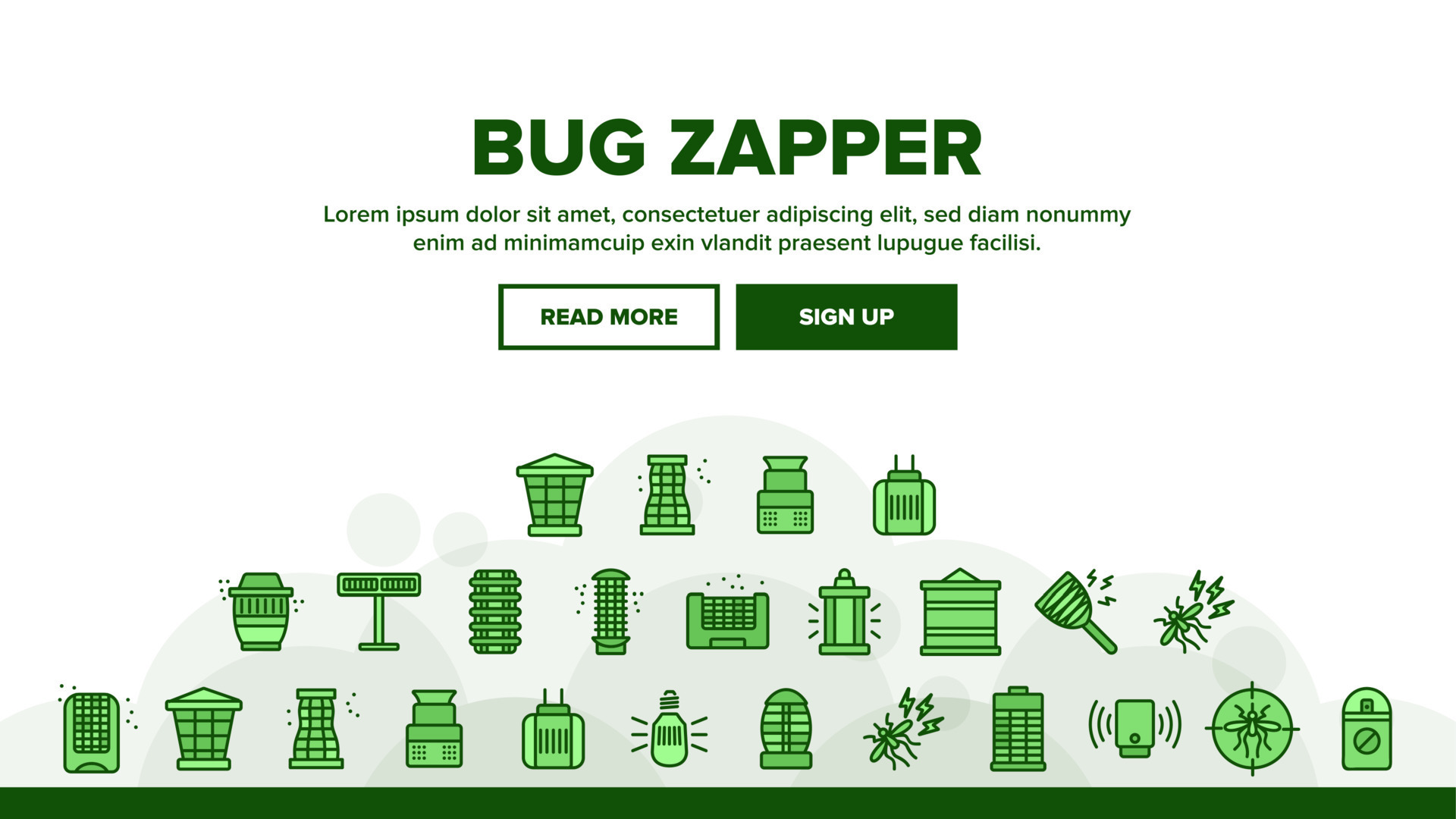 Bug Zapper Landing Header Vector 10150864 Vector Art at Vecteezy
