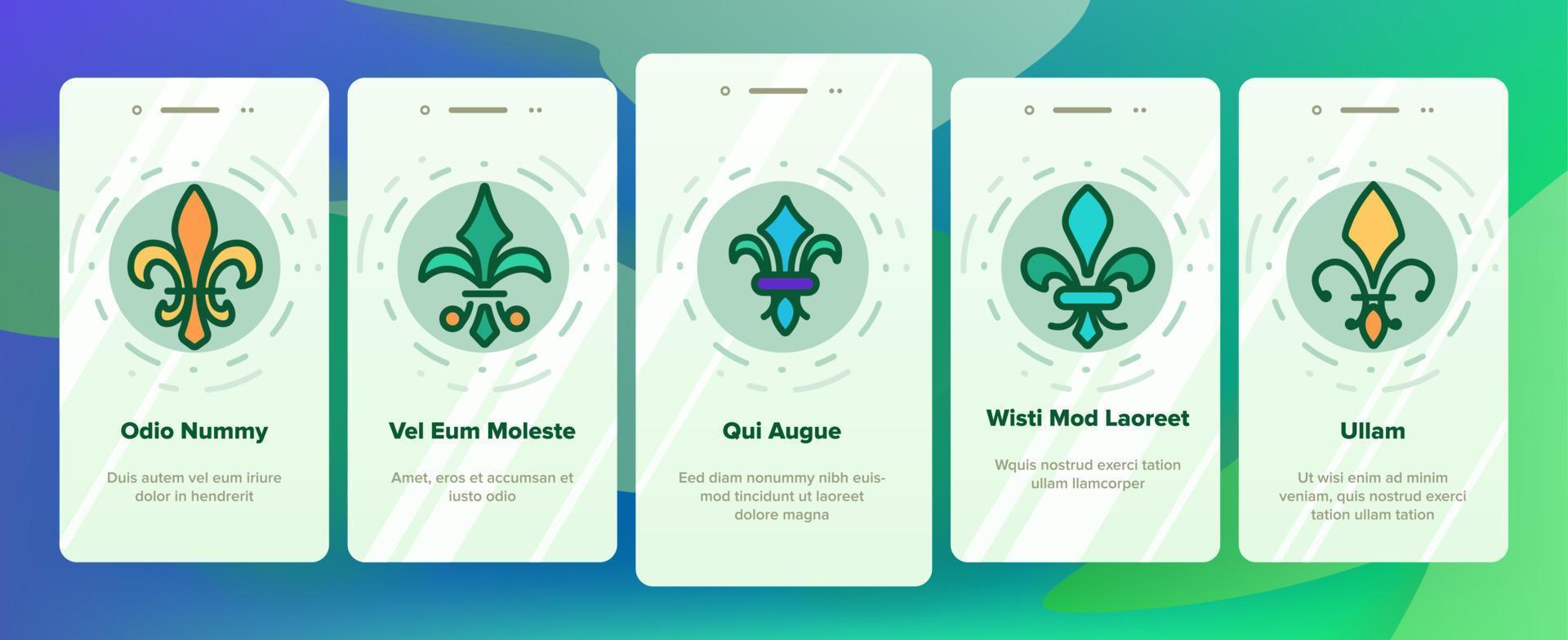 Fleur De Lys, Royalty Linear Vector Onboarding