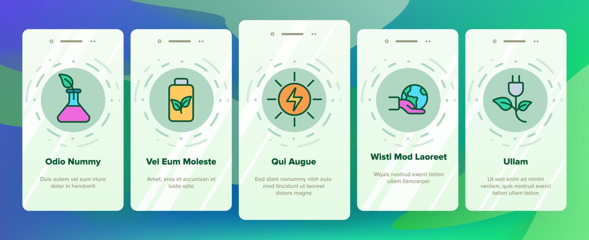 Green Energy Sources Vector Onboarding