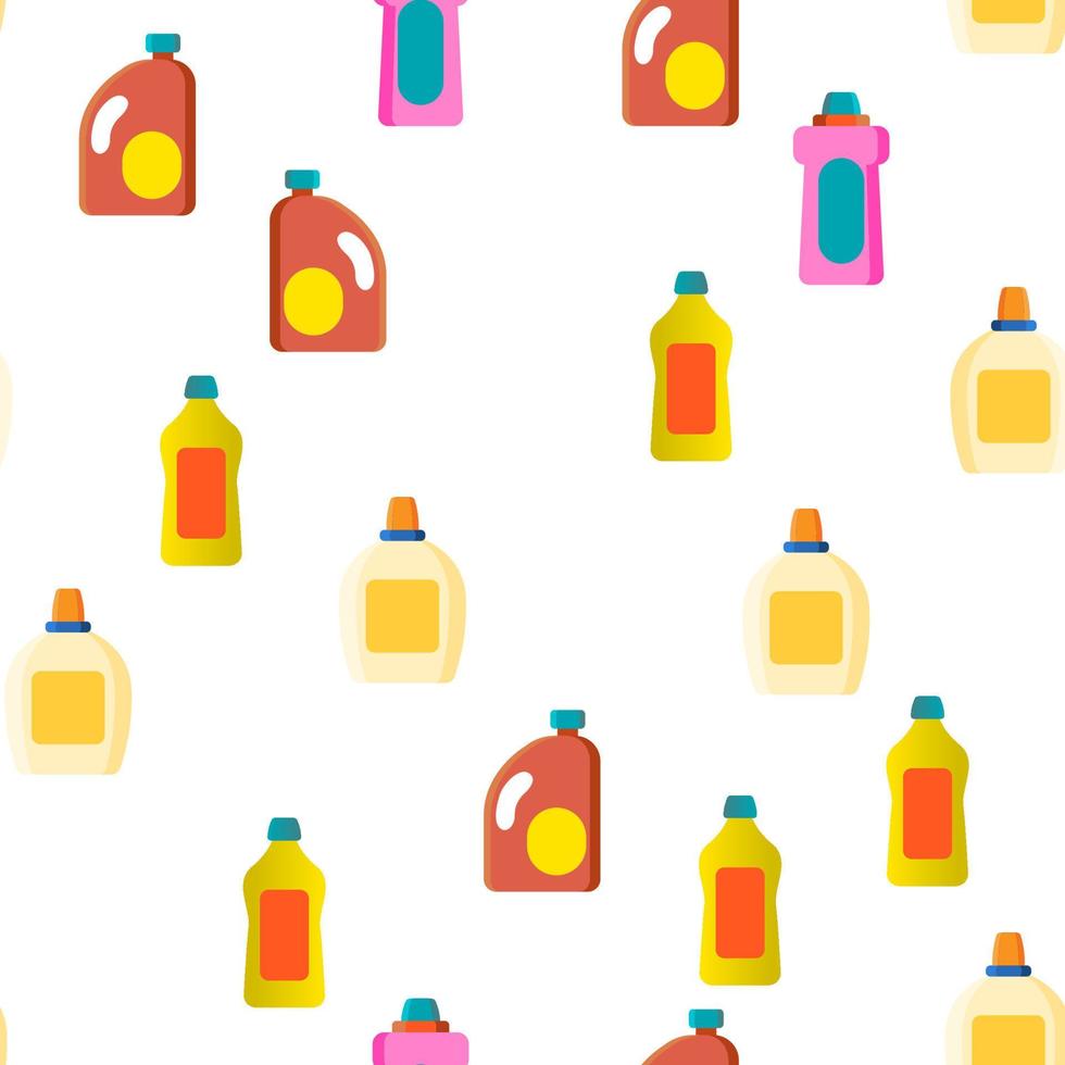 Detergent, Washing Liquid Vector Seamless Pattern