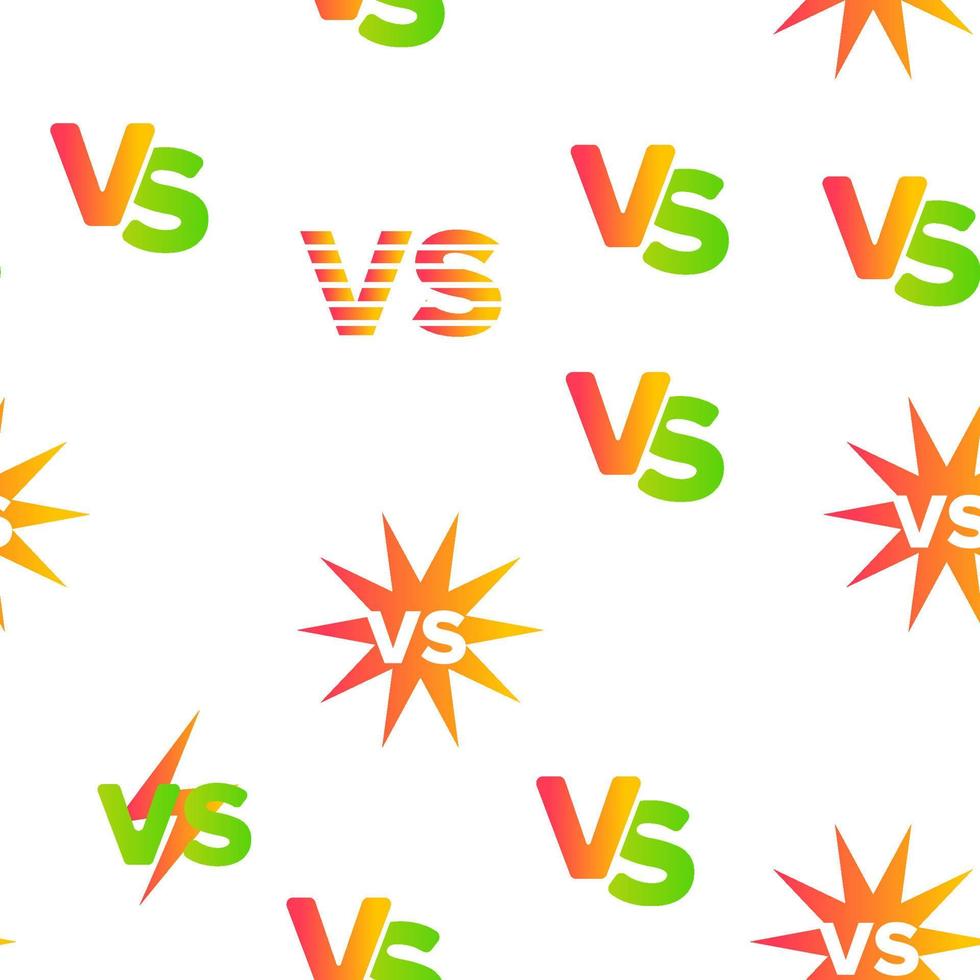 vs abreviatura, versus patrón transparente de vector