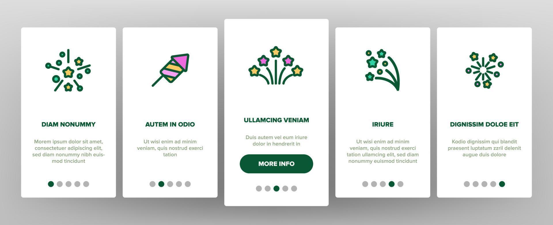 Fireworks, Firecrackers Vector Onboarding