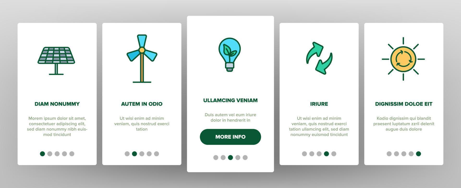 Green Energy Sources Vector Onboarding