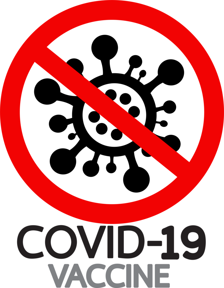 design dell'icona del vaccino contro il coronavirus covid-19 png