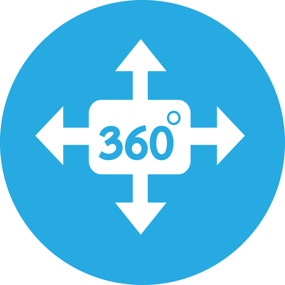 360 Degree icon sign symbol design png