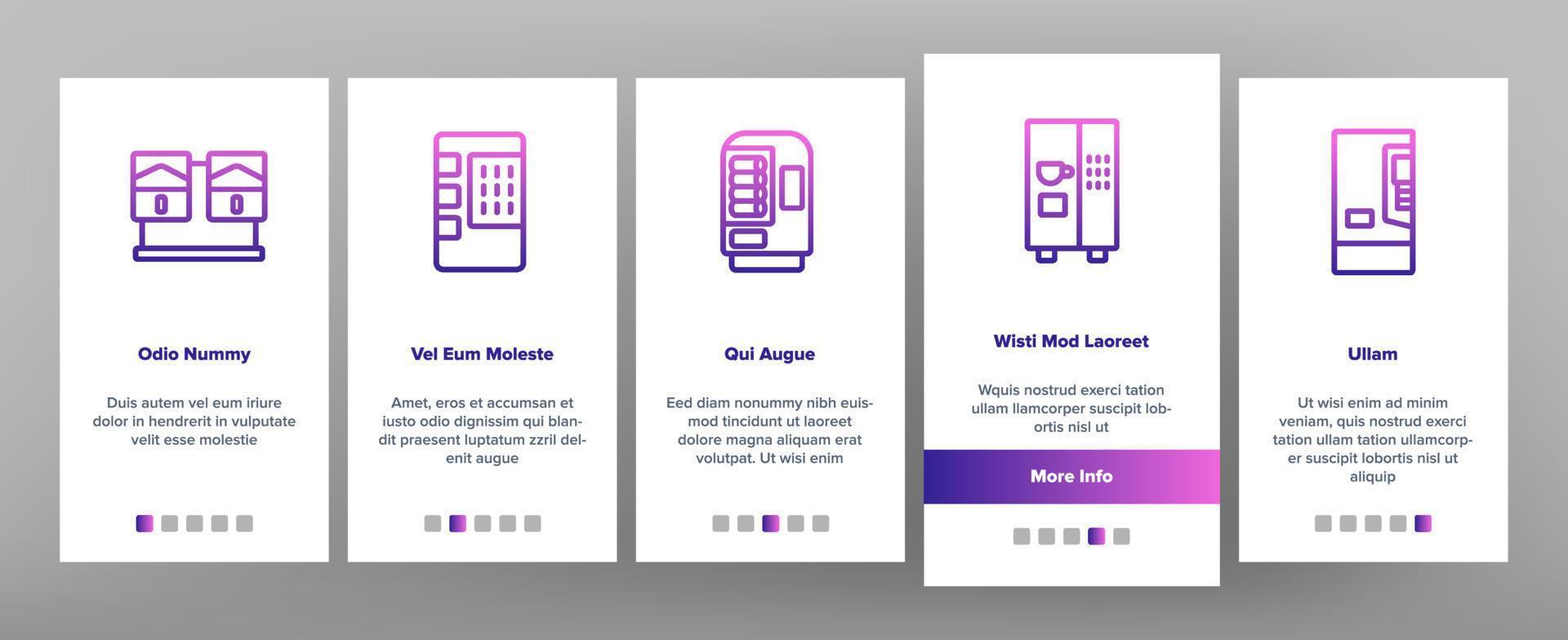 Vanilla Flower Spice Onboarding Icons Set Vector