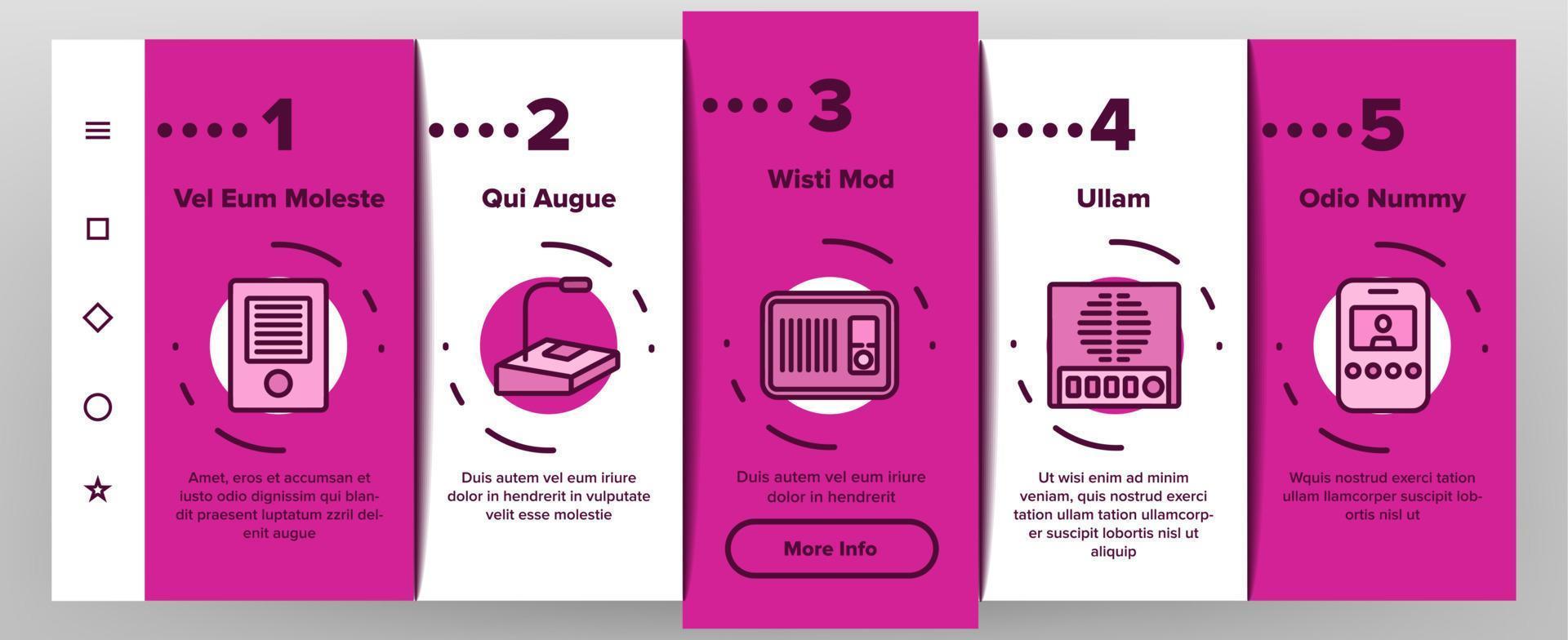 Intercom Communication Onboarding Icons Set Vector