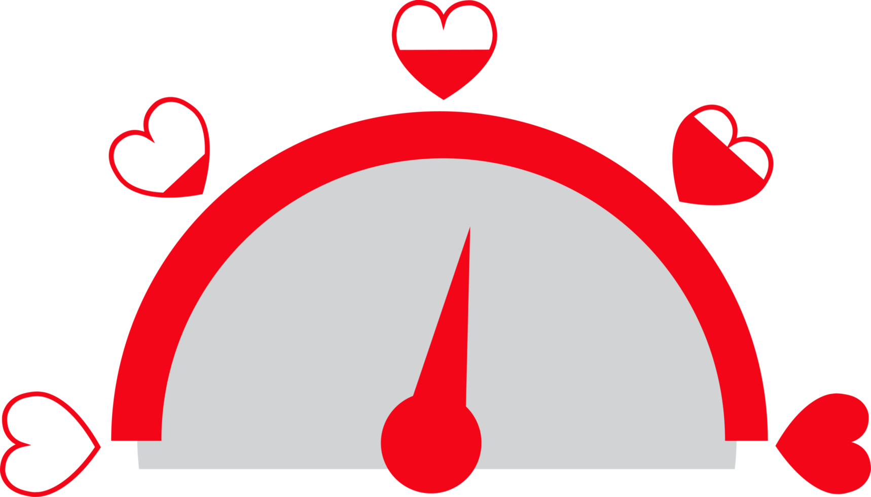 Valentine's day card idea Love meter sign design png