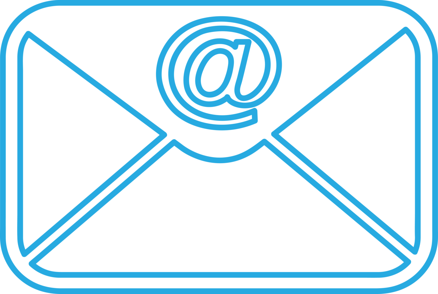 e-mail en mail pictogram teken symbool ontwerp png