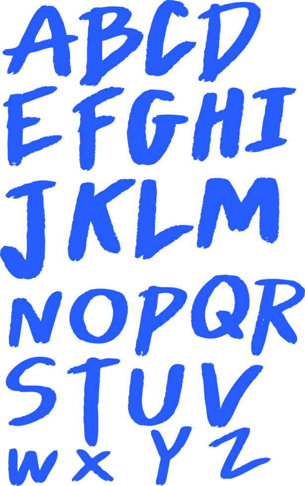 alphabet dessiné à la main écriture manuscrite calligraphie police icône signe symbole conception png