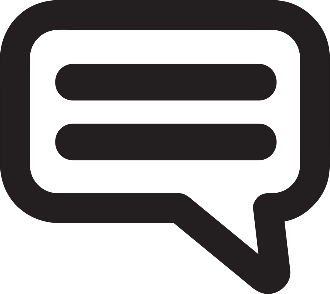 Simple speech bubble icon sign design png