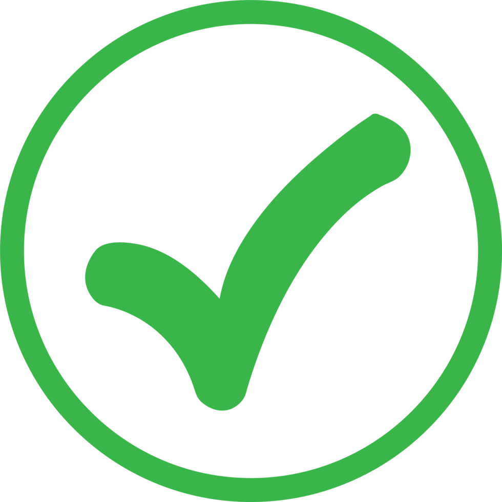 ícone de carrapato aceitar aprovar design de sinal png