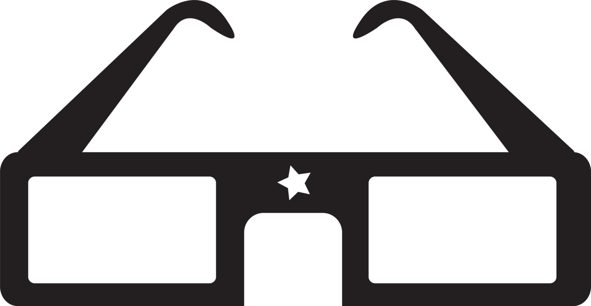 3D-Kinobrille Symbol Zeichen Symbol Design png