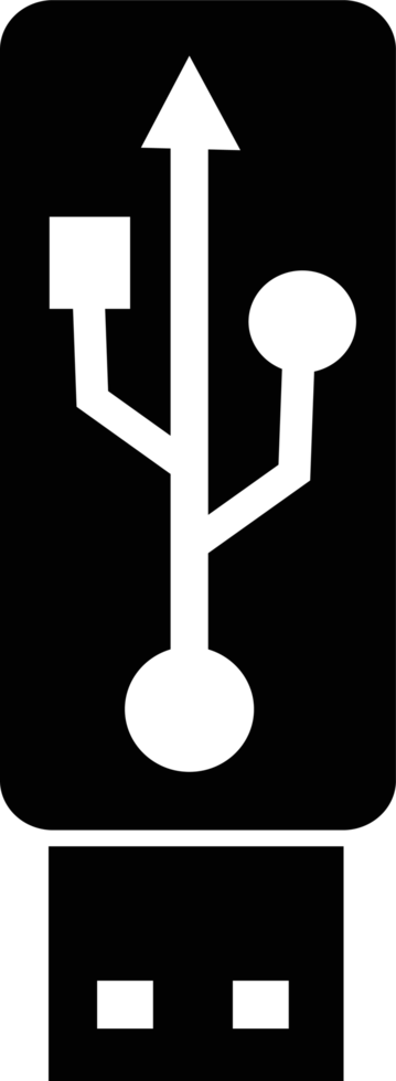 diseño de símbolo de signo de icono usb png