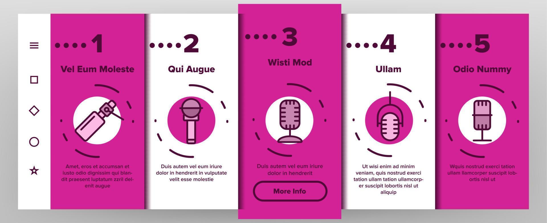 Modern And Vintage Microphone Vector Onboarding