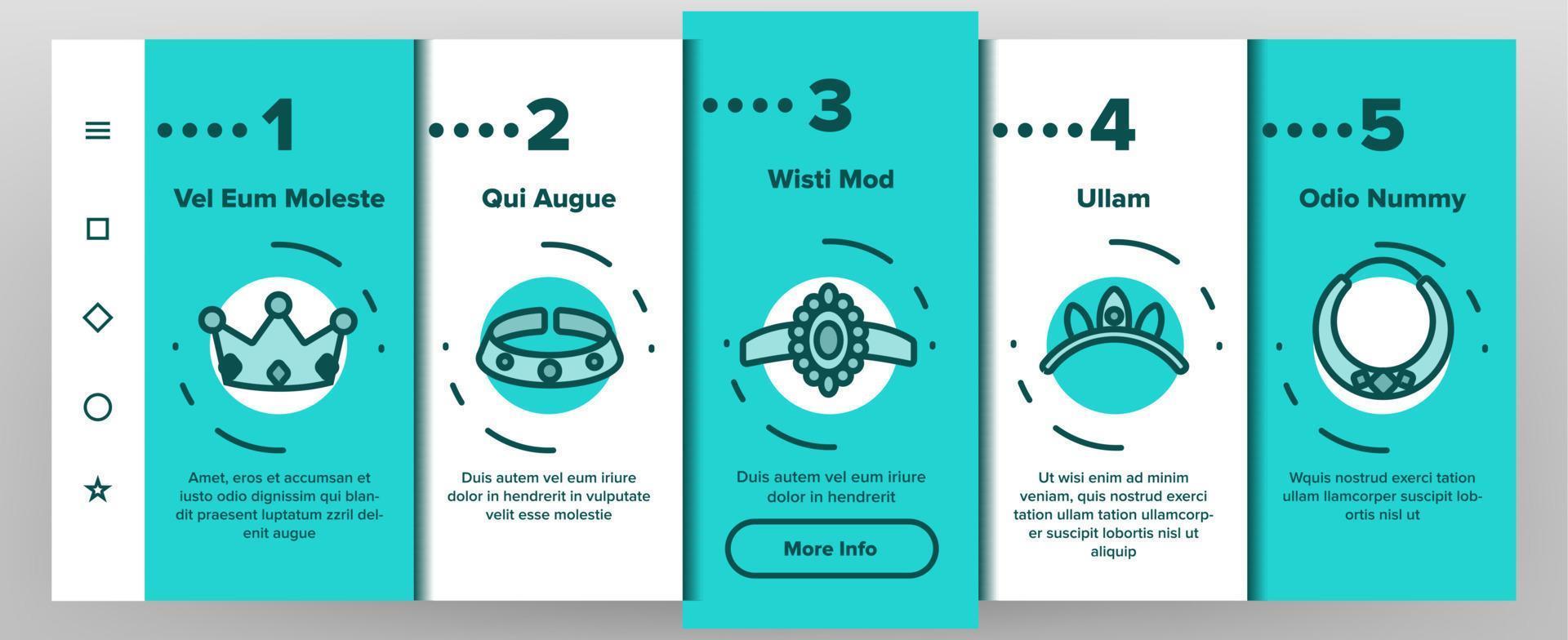 conjunto de iconos de línea de joyería incorporación de vectores