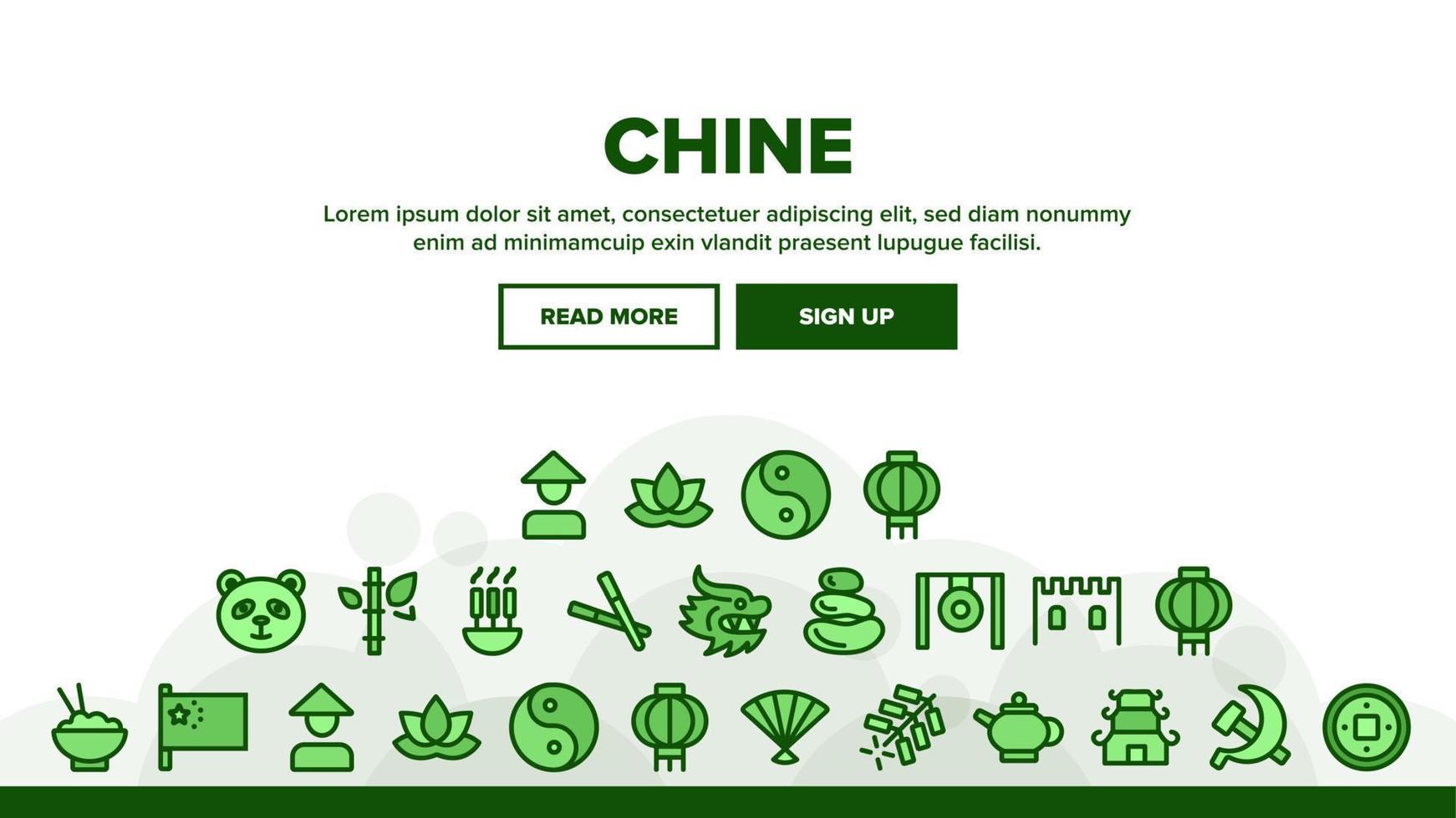 China Landing Header Vector