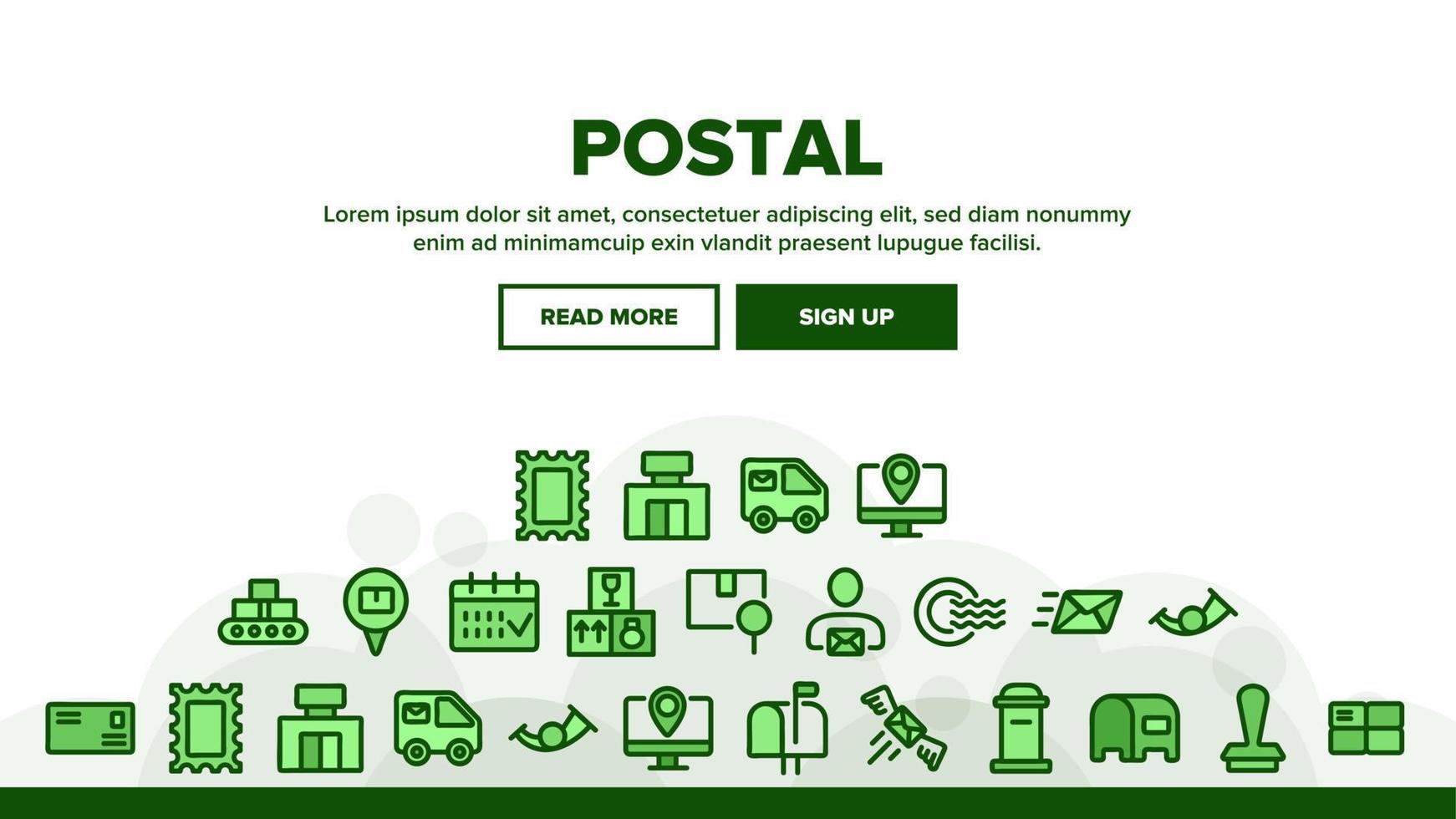 Post Company Landing Header Vector