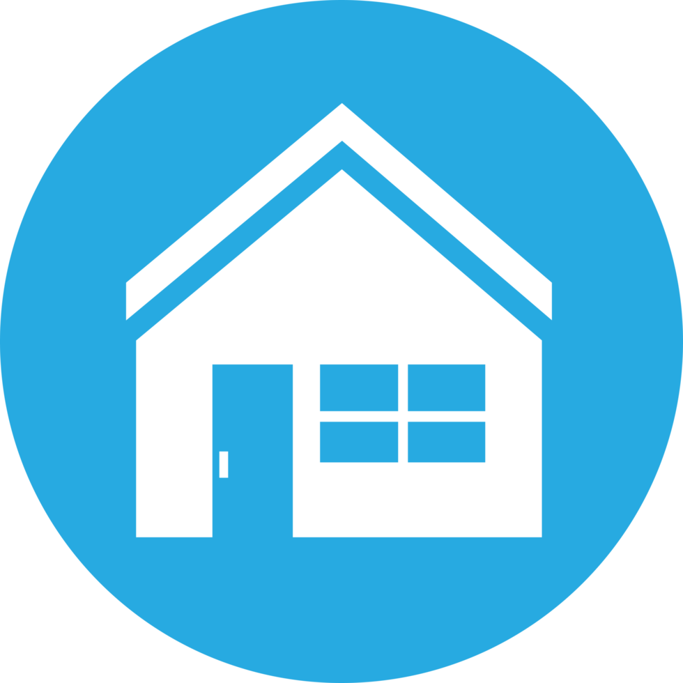 home icon blue background