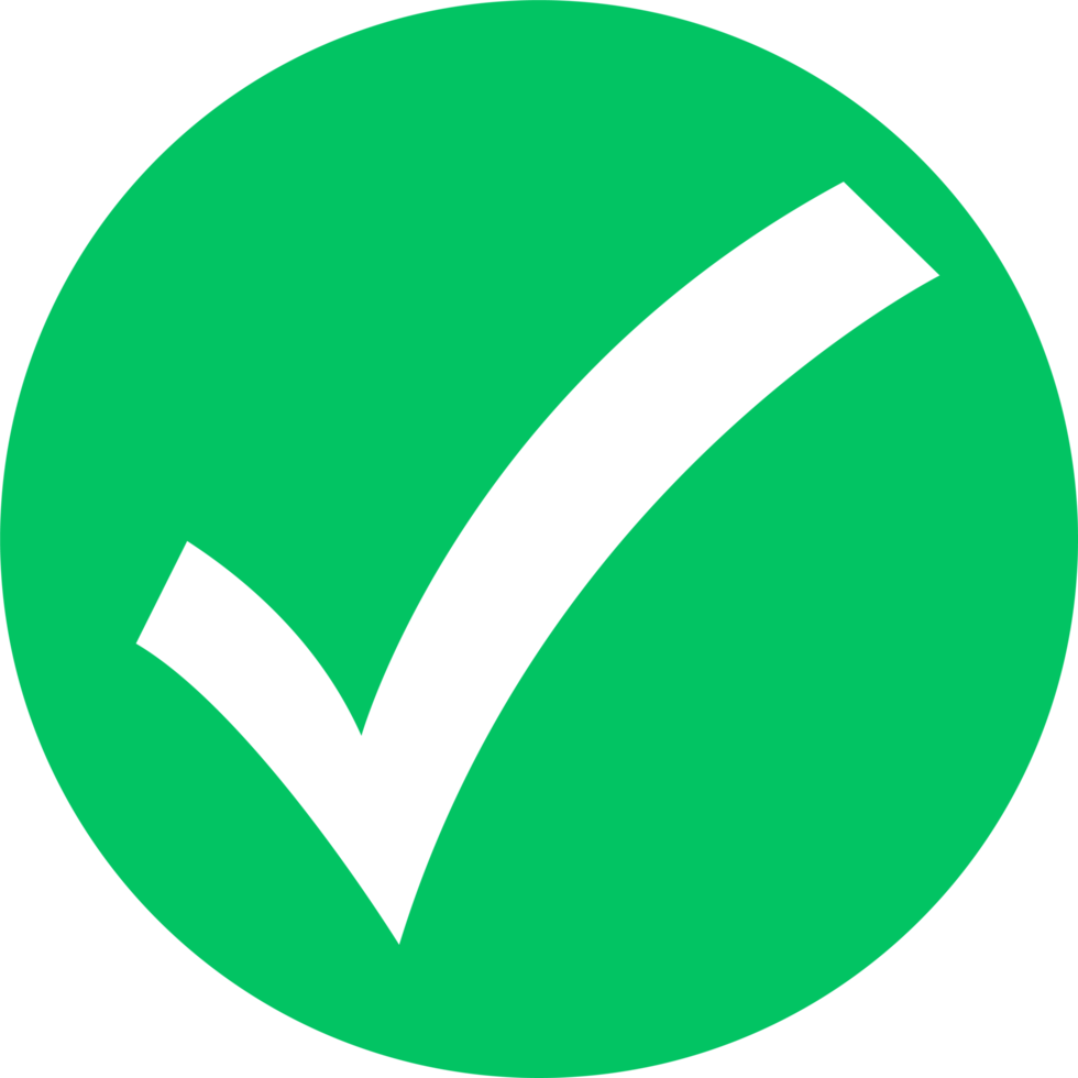 design de símbolo de sinal de ícone de marca de seleção png
