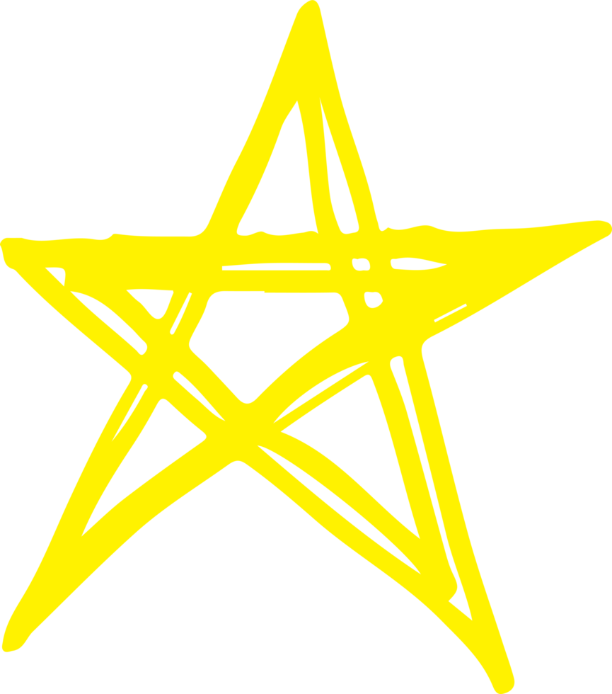 icono de estrella dibujar a mano signo símbolo diseño png