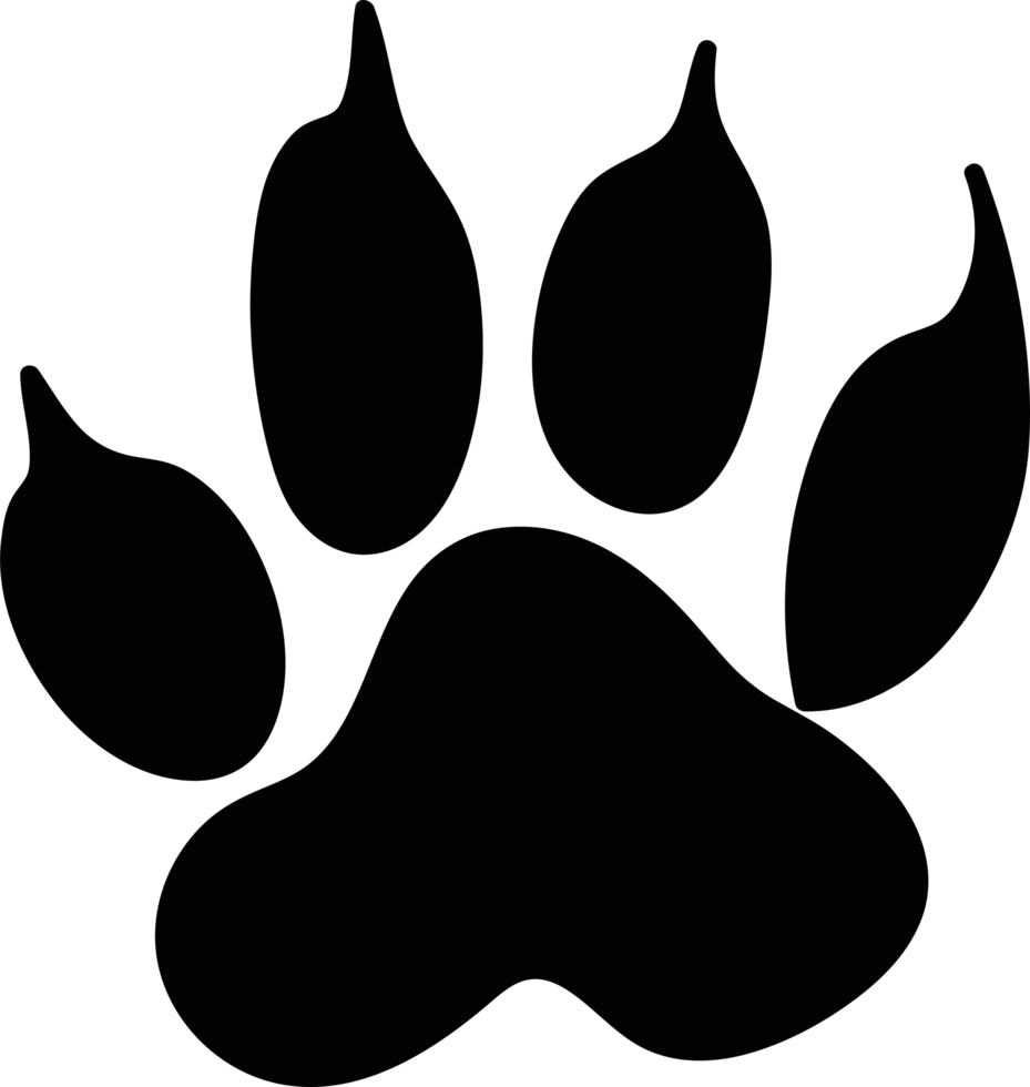 design de símbolo de sinal de ícone de pegada animal png