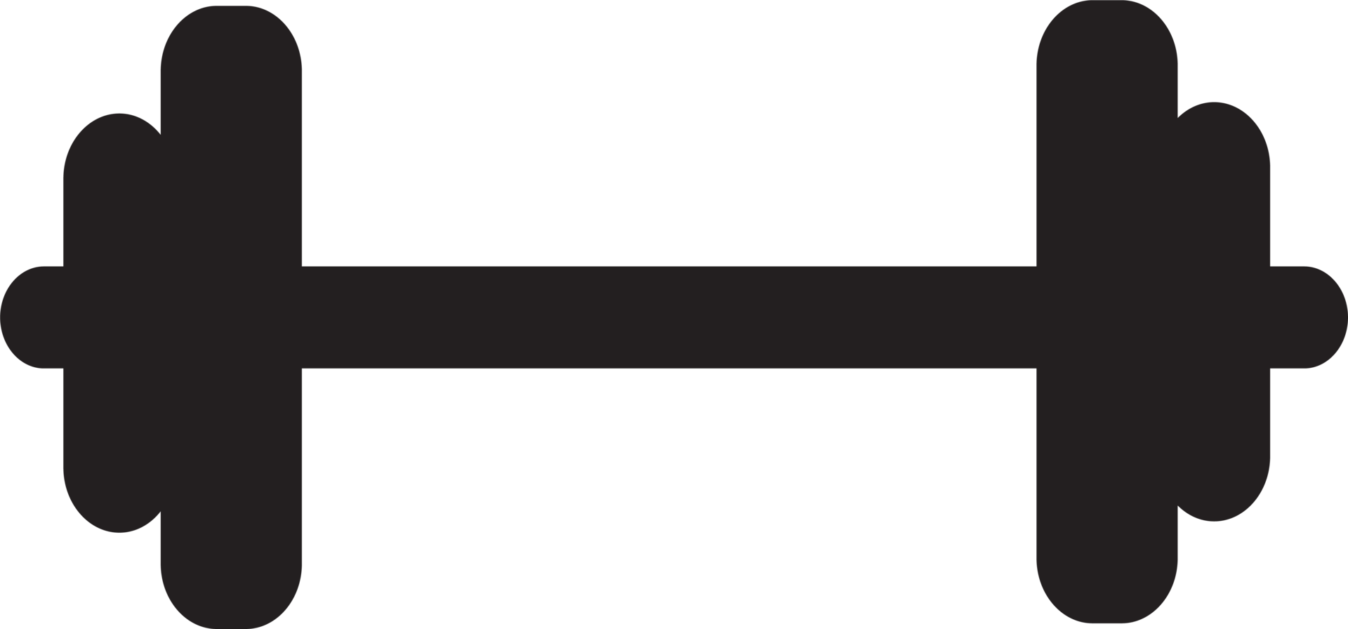 Dumbbell icon sign symbol design 10153325 PNG