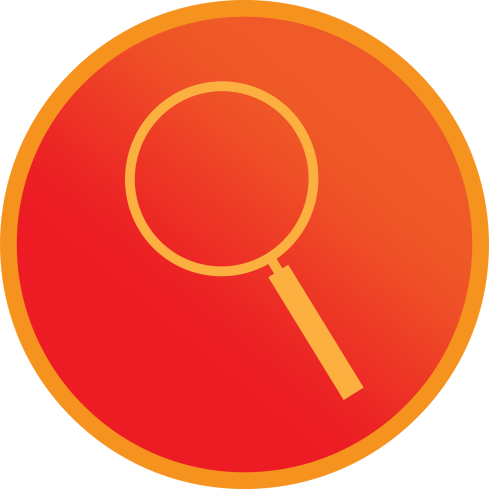 diseño de signo de botón de icono de búsqueda png