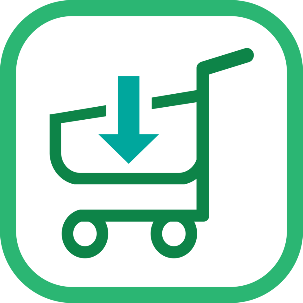 Shopping cart trolley icon sign design png
