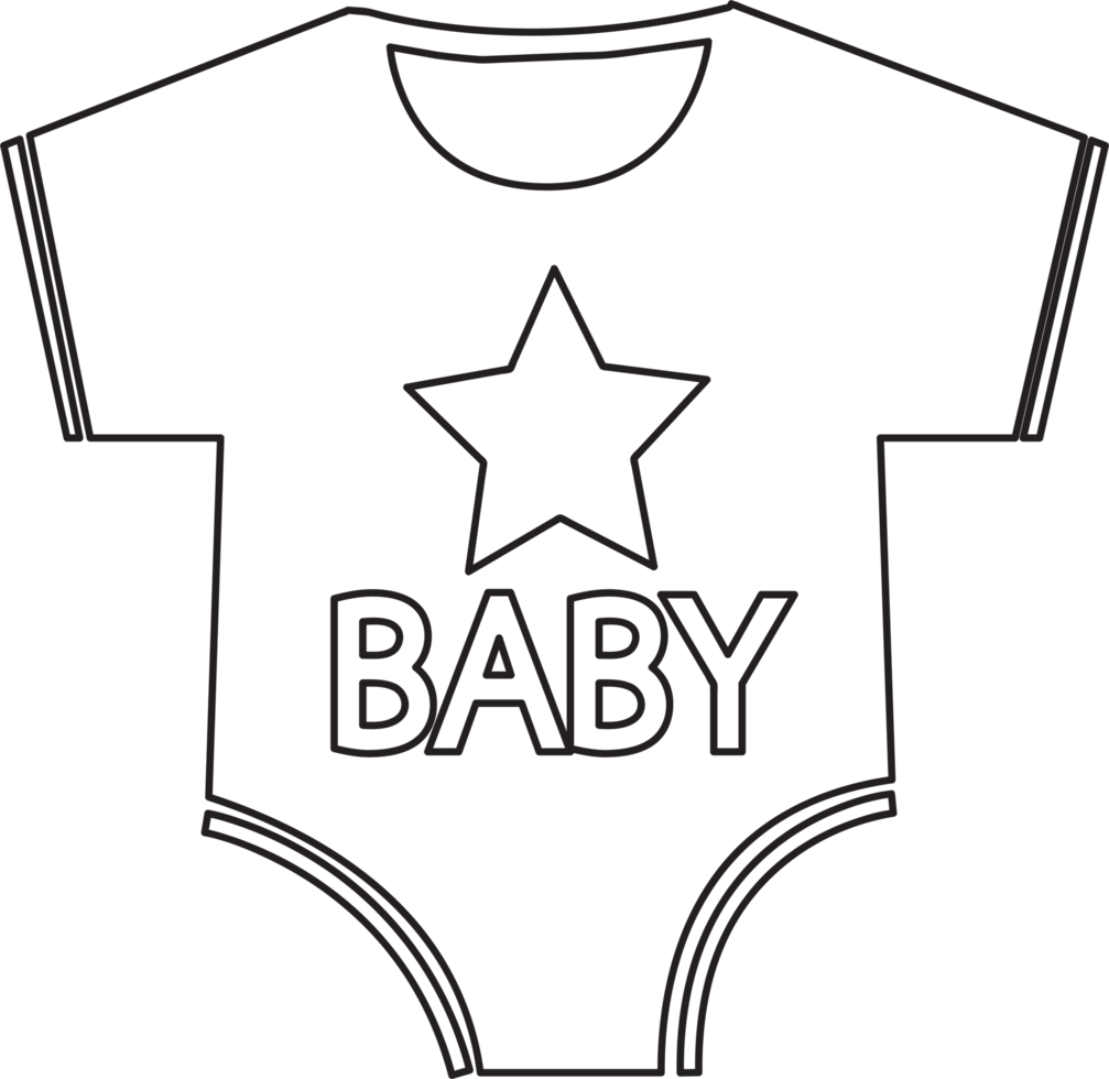 design de símbolo de sinal de ícone de roupa de bebê png