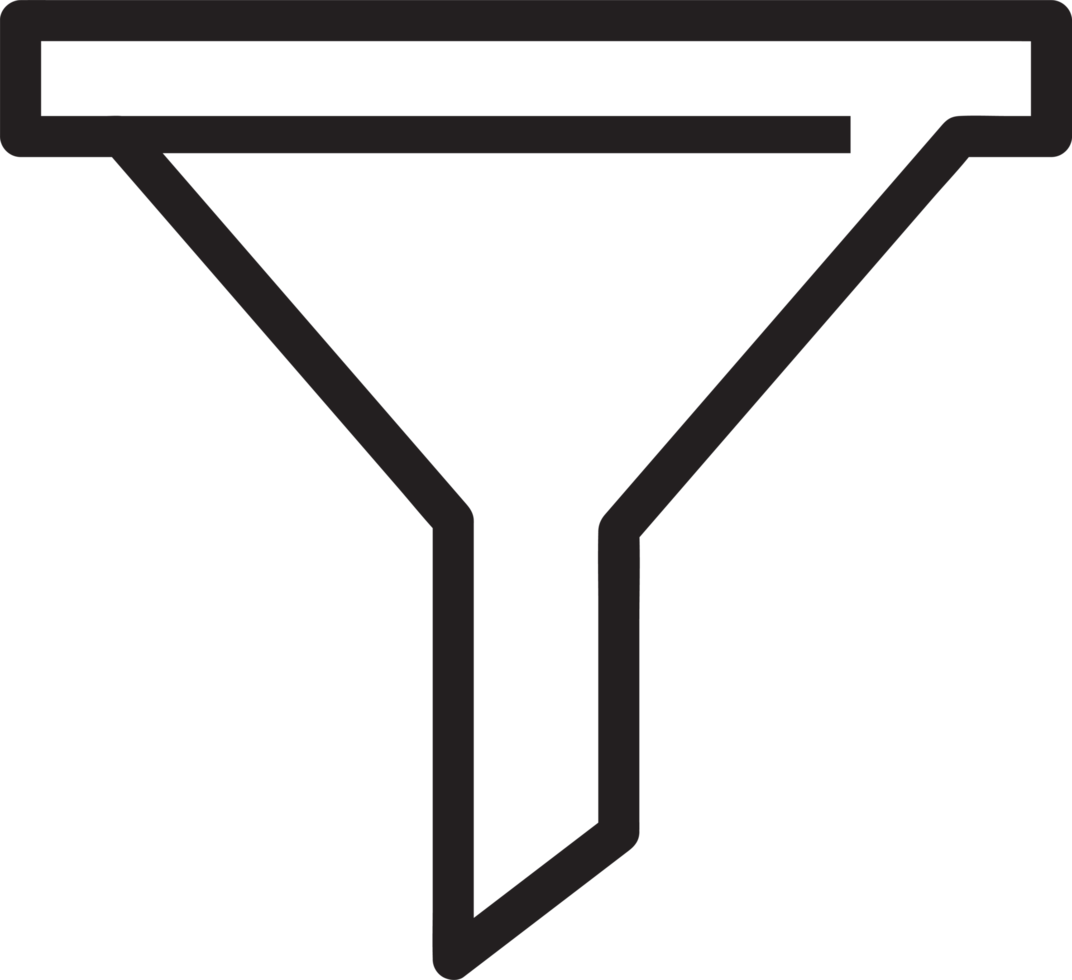 diseño de símbolo de signo de icono de filtro png