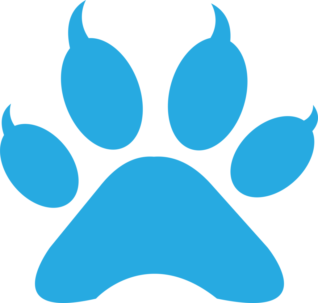 Animal paw print icon sign design png