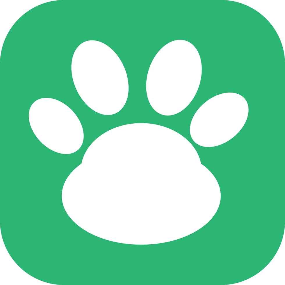 Animal paw print icon sign design png