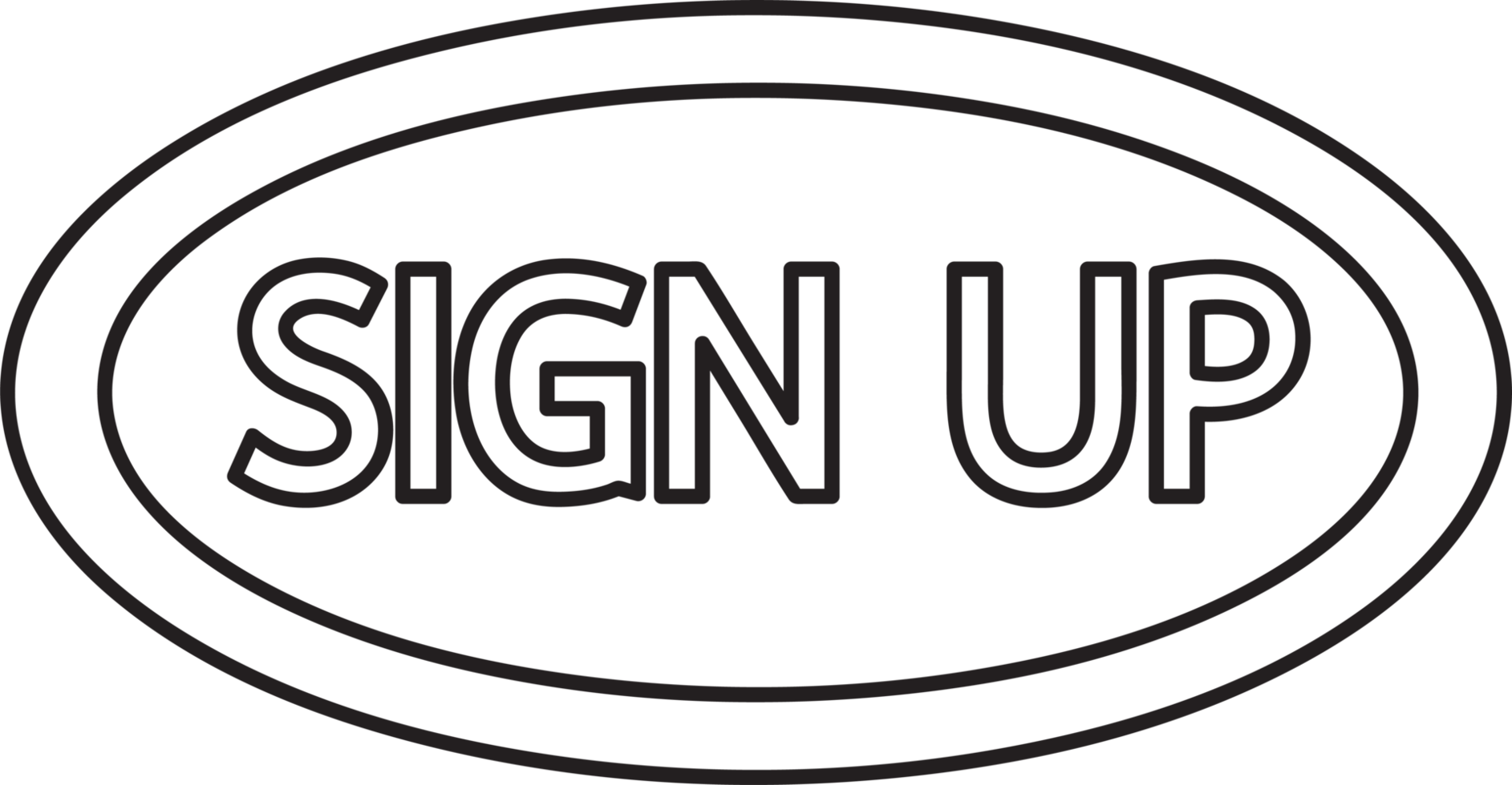 Sign up button sign design 10154323 PNG