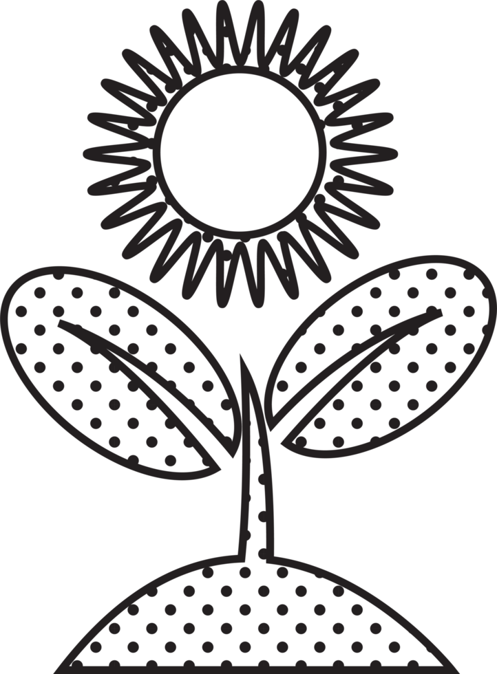 design de símbolo de sinal de ícone de planta png