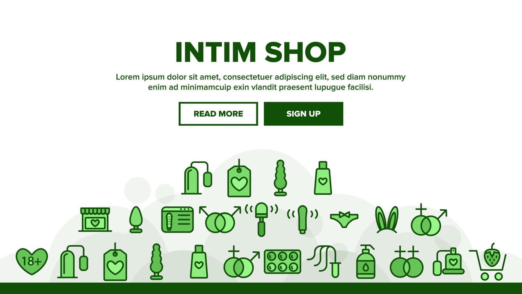 Intim Shop Landing Header Vector 10154700 Vector Art at Vecteezy